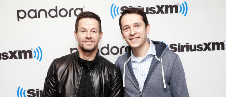 Adam and Mark Wahlberg Pose for SiriusXM Radio